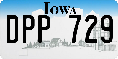 IA license plate DPP729