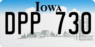 IA license plate DPP730