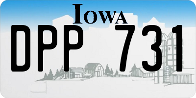 IA license plate DPP731