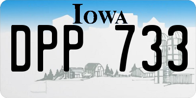 IA license plate DPP733
