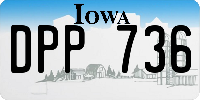 IA license plate DPP736