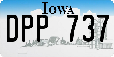 IA license plate DPP737