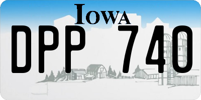 IA license plate DPP740