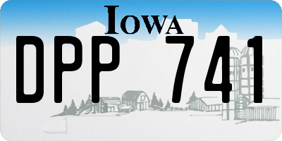 IA license plate DPP741