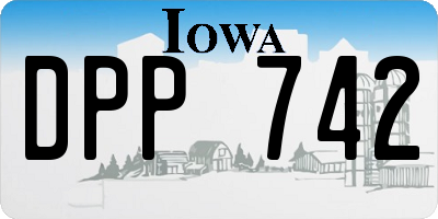 IA license plate DPP742