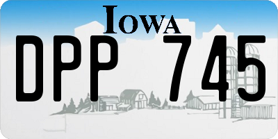 IA license plate DPP745