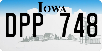 IA license plate DPP748