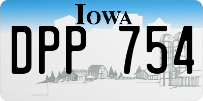IA license plate DPP754