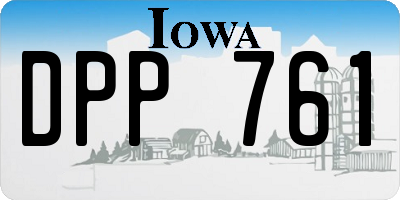IA license plate DPP761