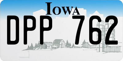IA license plate DPP762