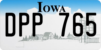 IA license plate DPP765
