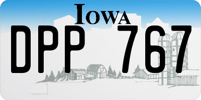 IA license plate DPP767