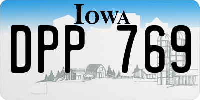 IA license plate DPP769