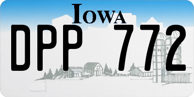 IA license plate DPP772