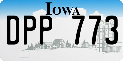 IA license plate DPP773