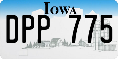 IA license plate DPP775