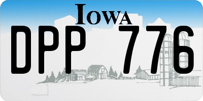 IA license plate DPP776