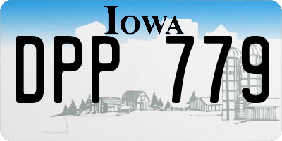 IA license plate DPP779
