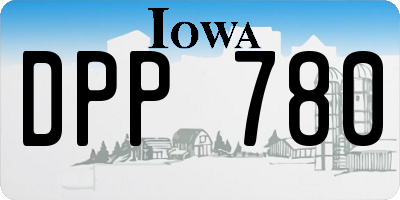 IA license plate DPP780