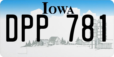 IA license plate DPP781