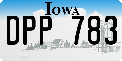 IA license plate DPP783