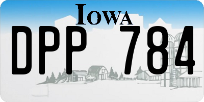 IA license plate DPP784