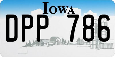 IA license plate DPP786