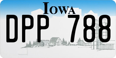 IA license plate DPP788