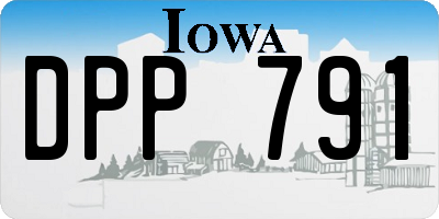 IA license plate DPP791