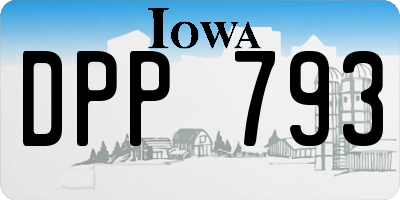 IA license plate DPP793