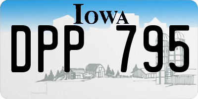IA license plate DPP795