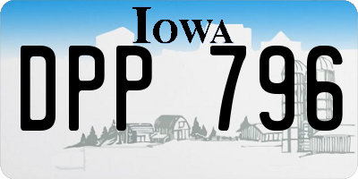 IA license plate DPP796
