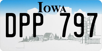 IA license plate DPP797