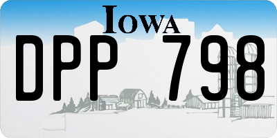 IA license plate DPP798