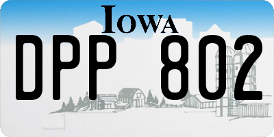 IA license plate DPP802