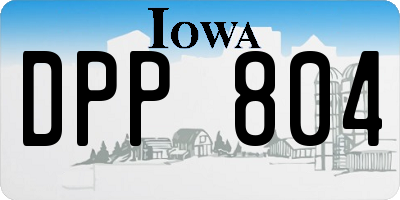 IA license plate DPP804