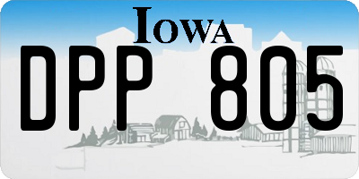 IA license plate DPP805