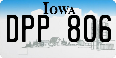 IA license plate DPP806