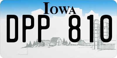 IA license plate DPP810
