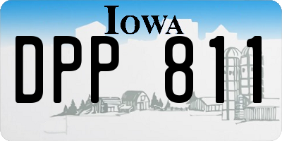 IA license plate DPP811