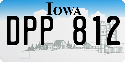 IA license plate DPP812