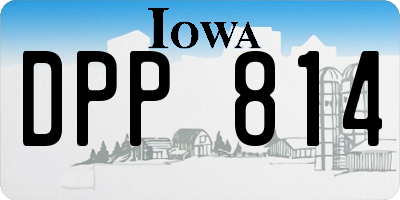 IA license plate DPP814