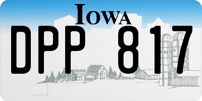 IA license plate DPP817