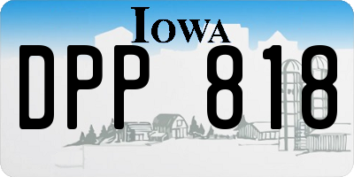 IA license plate DPP818