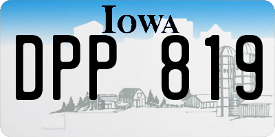 IA license plate DPP819