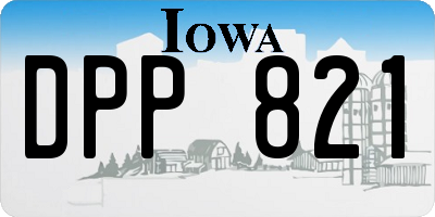 IA license plate DPP821