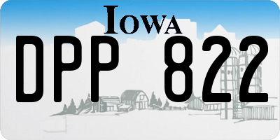 IA license plate DPP822