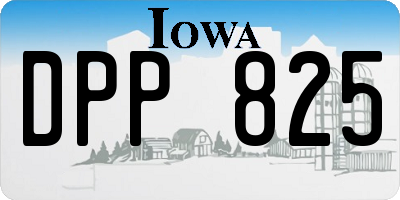 IA license plate DPP825