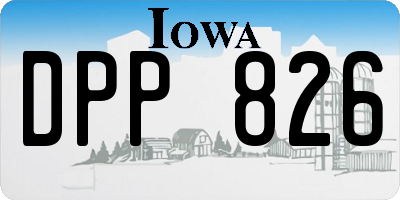 IA license plate DPP826