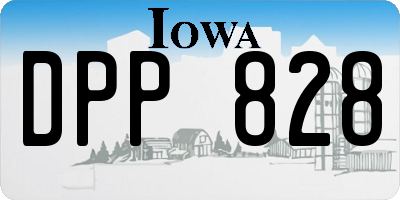 IA license plate DPP828